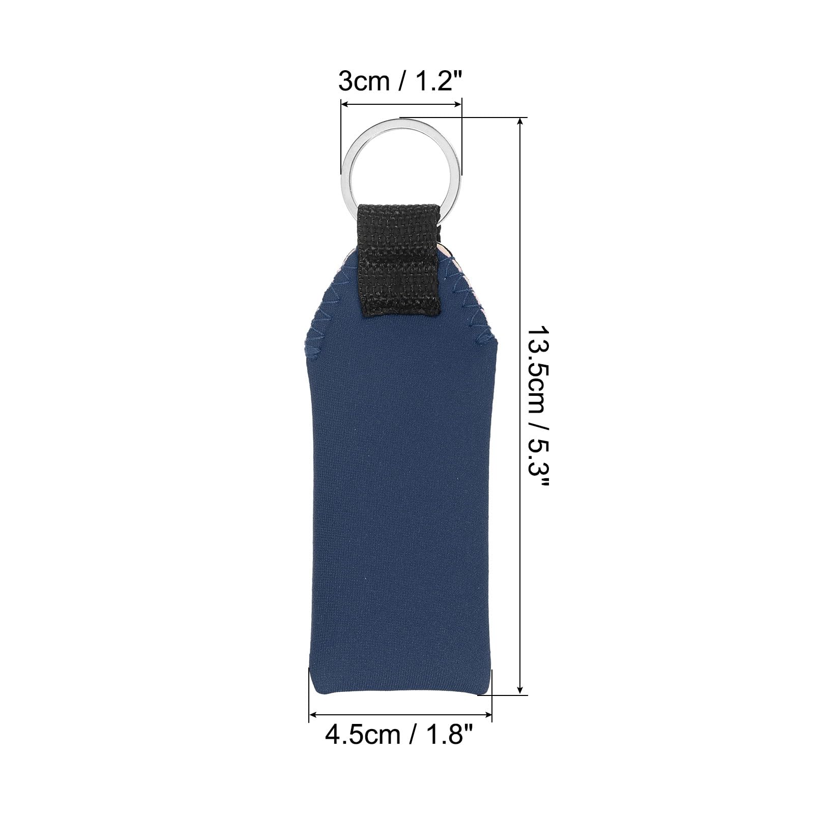 PATIKIL Floating Neoprene Keychain, Waterproof Buoyant Key Ring Water Sports Keychain for Marine Boat Fishing Sailing Surfing Kayaking, Navy-Blue - Image 2