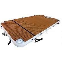 4 * 4m/13 * 13ft,Inflatable Floating Platform Swimming Water Island Motorboat Dock Air Cushion/Inflatable Dock, Sea Fishing Fishing Dock EVA Air Cushion