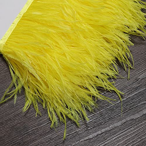 10-15 cm 6 m strusie pióro wykończenie pasek do torby DIY wstążka z piórami frędzle suknia ślubna dekoracja ubrań