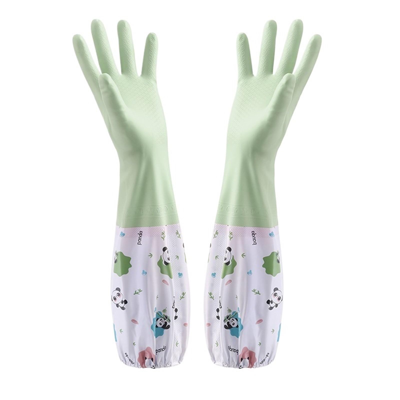 KJBDQQH Cleaning Gloves Household Gloves Women's Kitchen Dishwashing, Cleaning, Extended Waterproof, Laundry, Rubber for Household(Green)
