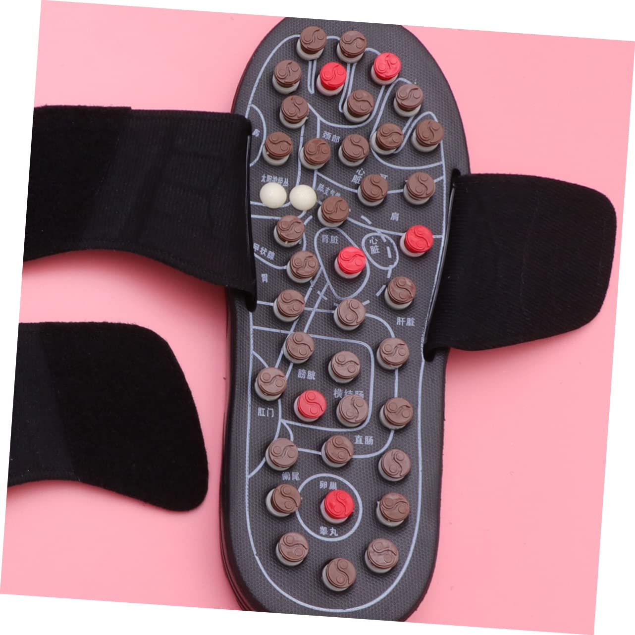 Massagepantoffeln für Füße 1 Paar aus EVA, Schwarz, Größe 44-45