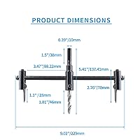Vista 3 de Sierra de agujero ajustable de 1-3/16" a 7-7/8" (30 a 7.874 in), broca de corte circular resistente para madera y paneles de yeso, herramientas