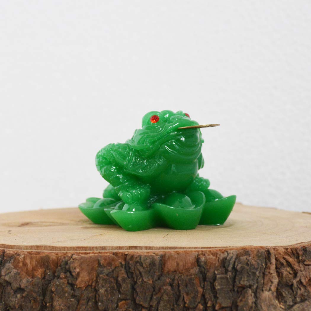 中国 翡翠 カエルの置物