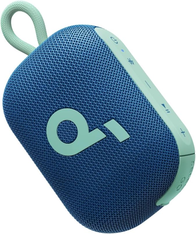 Select 4 Go Bluetooth Shower Speaker by Anker, IP67 | 20H Playtime, Floatable, Dustproof, Ultra-Portable Bluetooth Speaker, Powerful Sound, Ideal for Outdoors/Home/Travel-Blue