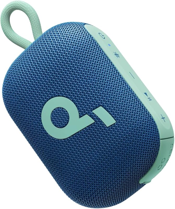Seleccione el parlante de ducha Bluetooth 4 Go de Anker, IP67 | 20H de tiempo de juego, flotante, a prueba de polvo, parlante Bluetooth ultraportátil, sonido potente, ideal para exteriores/hogar/azul de viaje