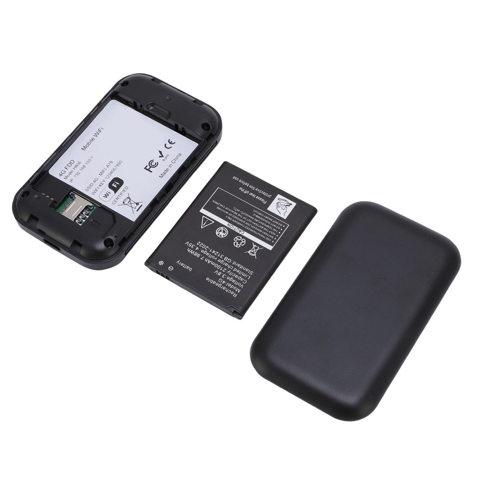 Vikye Hotspot Mobile 4G 5G, WiFi Portable pour Voyager dans Plus de 140 Pays, avec Emplacement pour Carte SIM, Réseau Multi-Porte-portiques, 10 Appareils, écran LED Couleur, Noir
