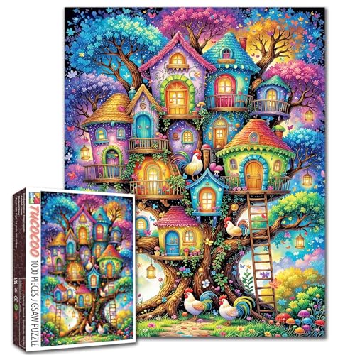 Rompecabezas de 1000 piezas TUMOVO Tree of Life, puzzle rectangular de cartón para adultos, tamaño 19.7x27.6 pulgadas, tema Religión, nivel de habilidad para todos miniatura 1
