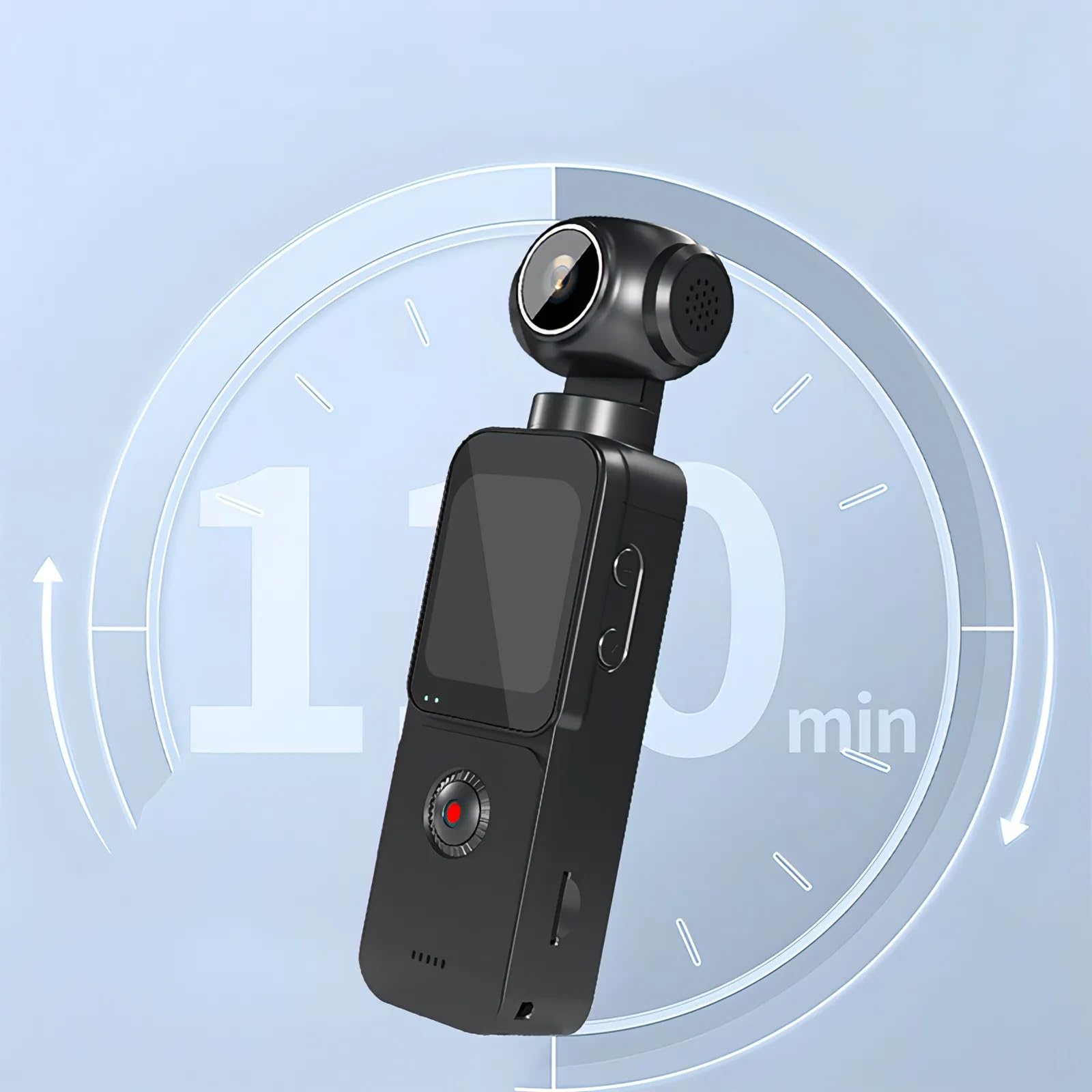 Videocamera Vlogging per YouTube, Video HD 1080P, 24MP, Fotocamera Digitale con Schermo LCD, Perfetta per Principianti e Creatori di Contenuti