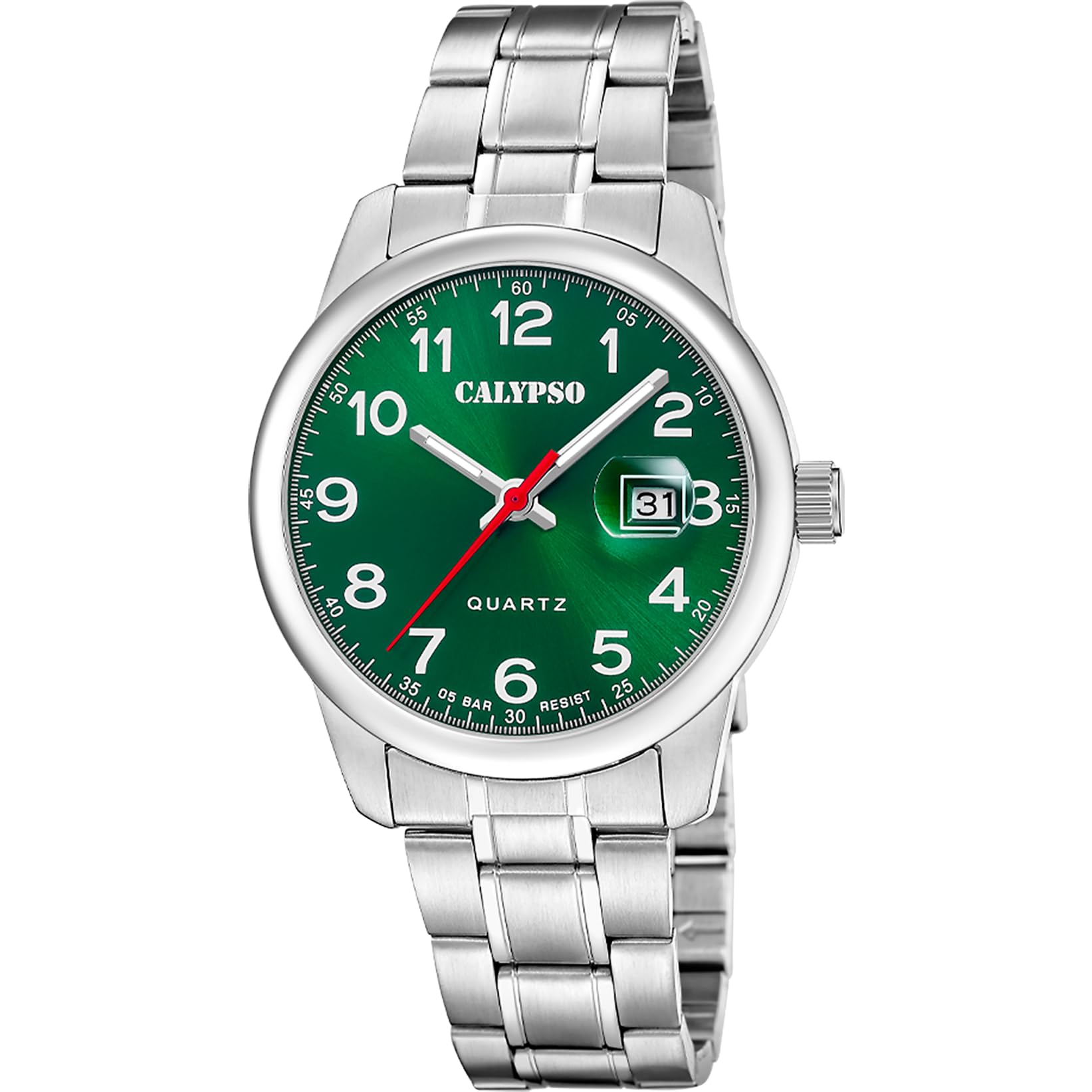 Calypso Orologio Uomo Analogico in Acciaio Inossidabile 316l Argentato
