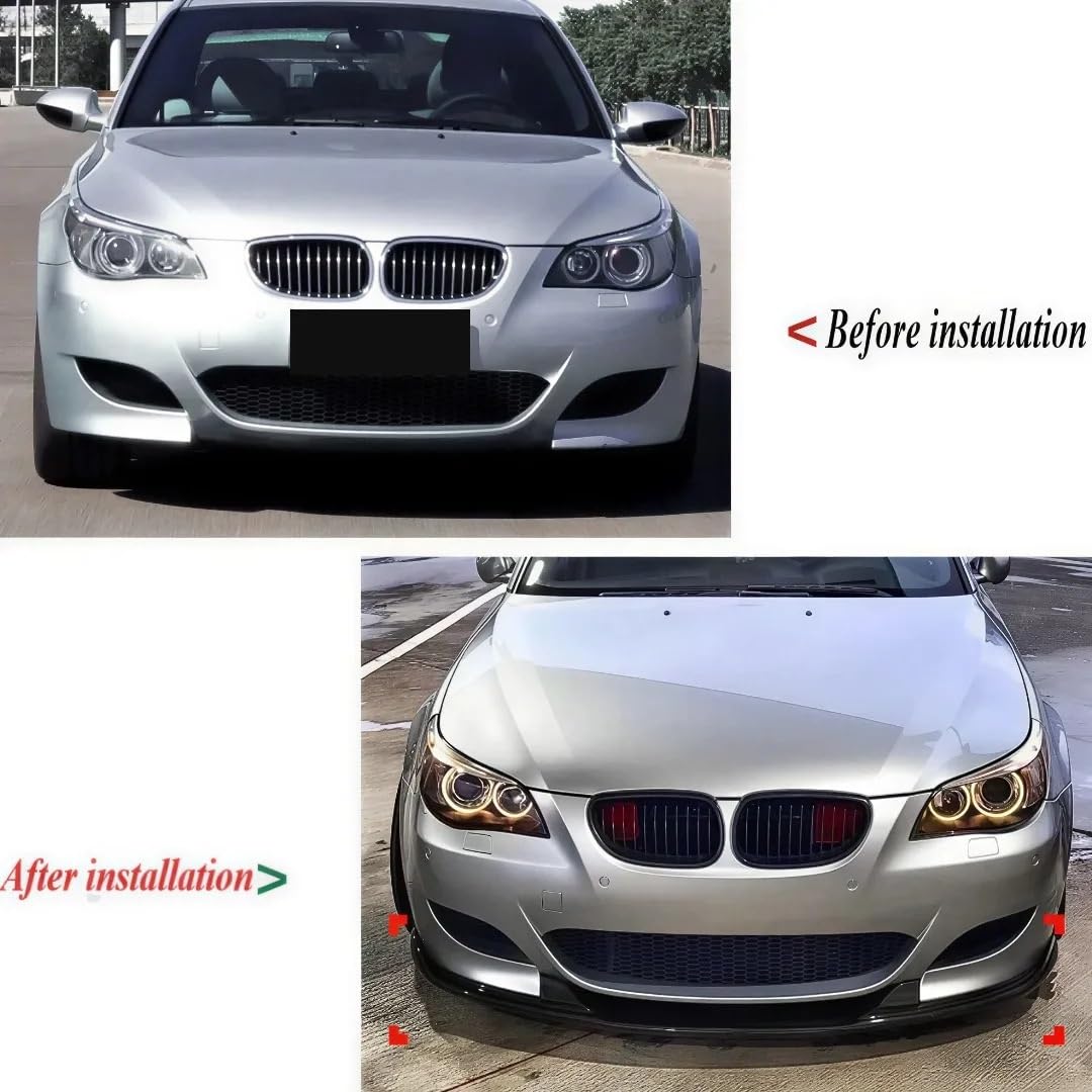 Uniwersalny spoiler Do BMW 5 Series E60/E61 M5 Air Dam | 2005-2010 Deflector Trim Refit Body KitFront Dokładka przedniego zderzaka