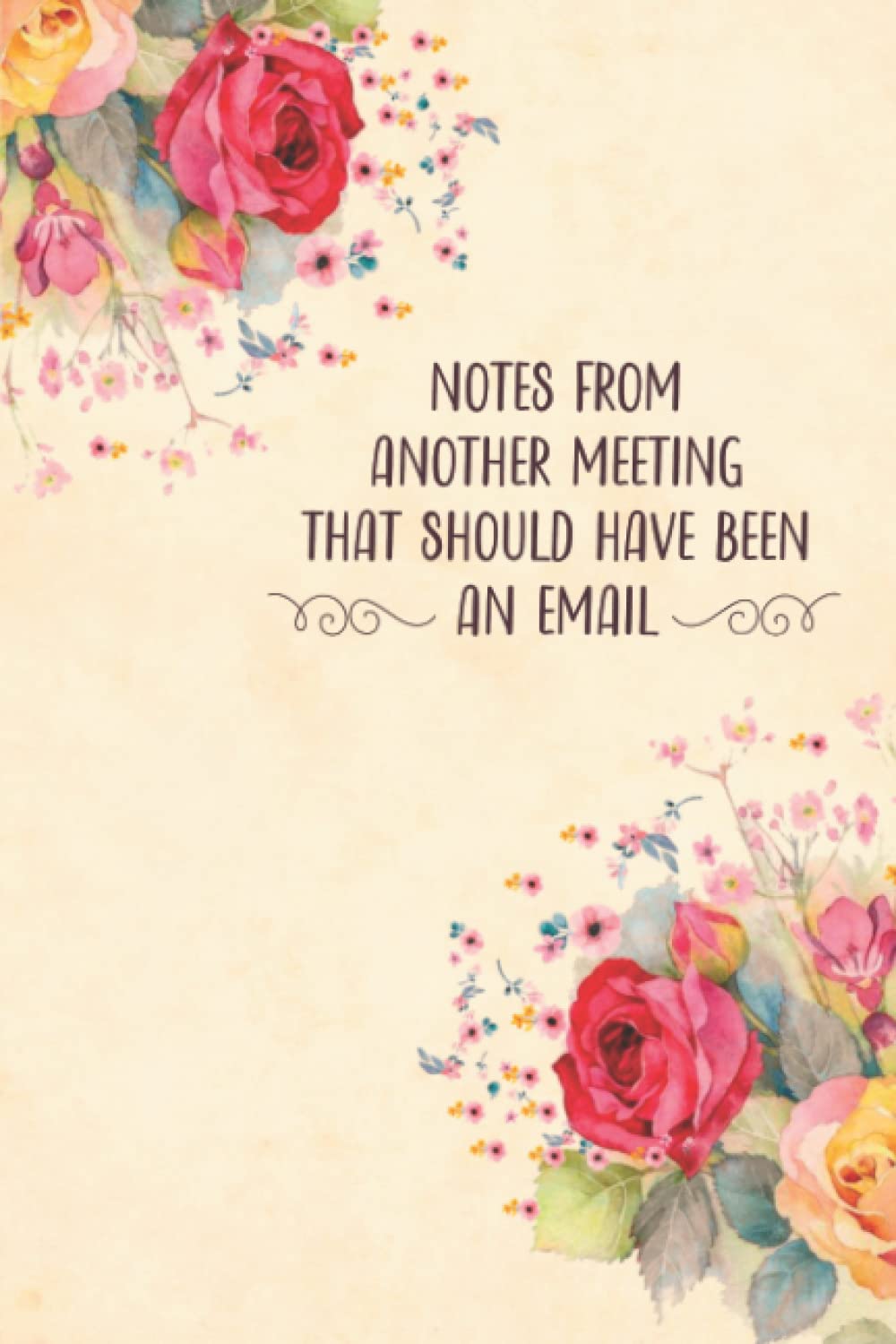 Notes From Another Meeting That Should Have Been An Email: Sarcastic Gag Gift For Men , Woman , Bosses , Coworker , And Team. funny office 6x9 blank lined notebook journal.