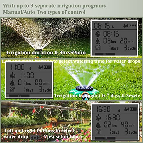 Hose Timer Sprinkler Timer Large Screen Programmable Irrigation Timer Watering With Hose Timer Manual/Automatic Irrigation For Drip Irrigation Sprinkler Irrigation Garden Watering Irrigation Timer #TOP5