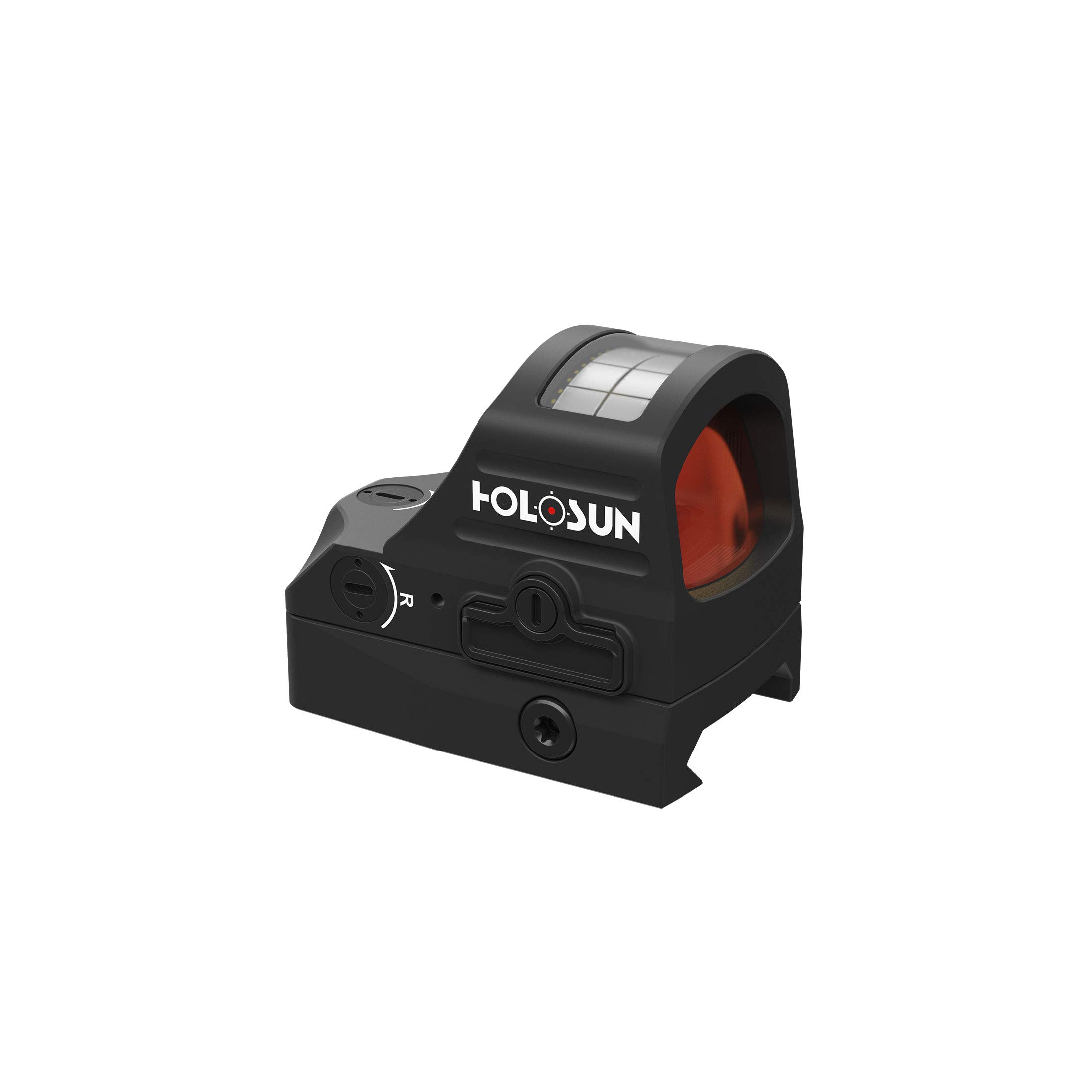 Holosun HS407C-X2 Offenes Reflex Rotpunktvisier + 2MOA Punkt Absehen, Picatinny Mount, Solarzelle, Schwarz, Jagd, Sportschießen Softair, Tactical Mini - 70152388