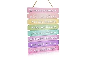 Room Decor Aesthetic for Teen Girls Rainbow Inspirational Wall Art