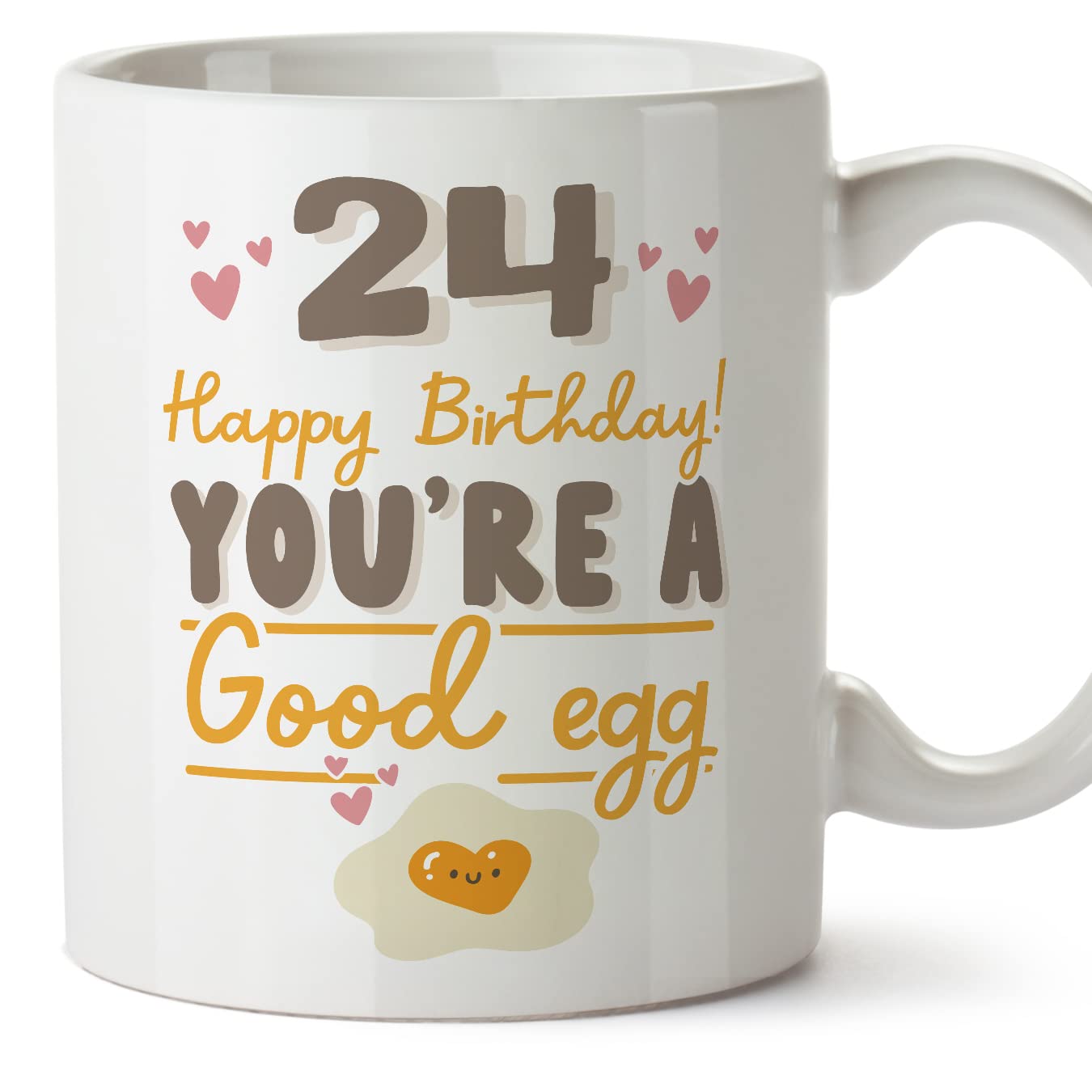 MUGFFINS 24 Birthday Mug - in English - Happy Birthday You're a Good Egg - Funny Anniversary Present - 11 oz — image 1