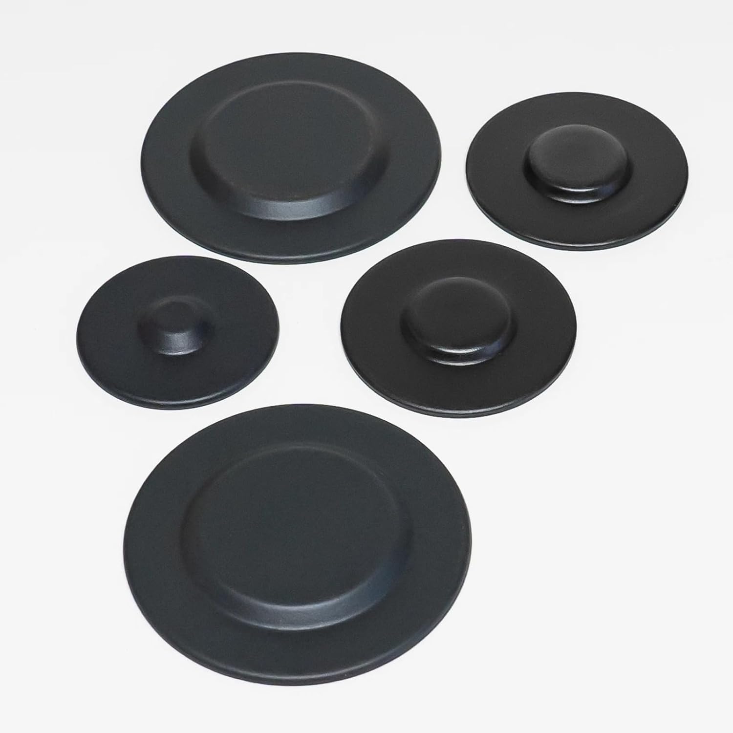 5 Pack Gas Range Burner Cap Black Kit for Whirlpool Maytag KitchenAid BCK-374 WPW10183374 AP6016471 W10183374 1871944 PS11749758 - Burner Cap - Gas stove accessories