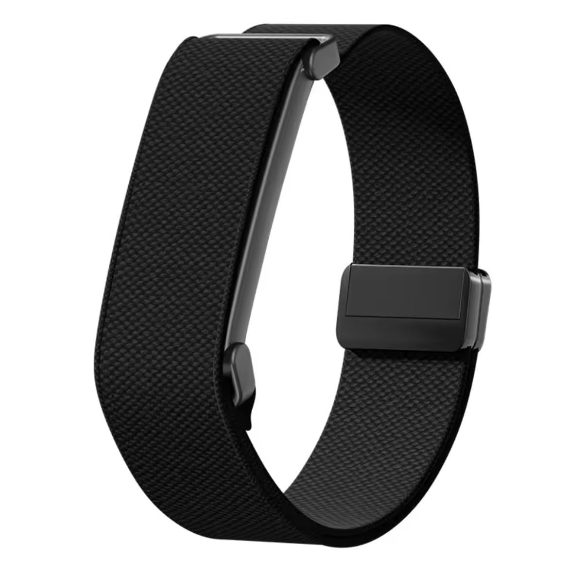 Elastic Nylon Bicep Band Compatible with Fitbit Air (Black) | Adjustable stretch strap, sweat & water resistant, magnetic clasp, comfortable for workouts & sleep tracking