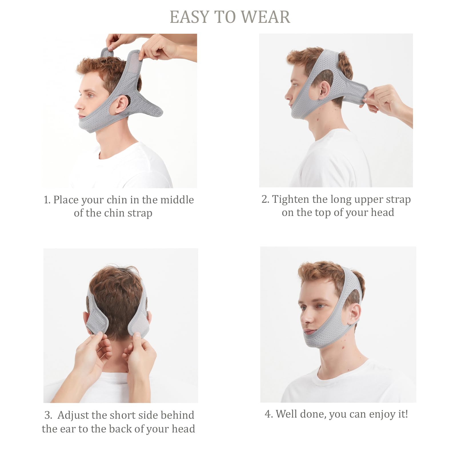 Amazon.co.jp: Cpapユーザー用チンストラップ、2024 快適ないびき防止