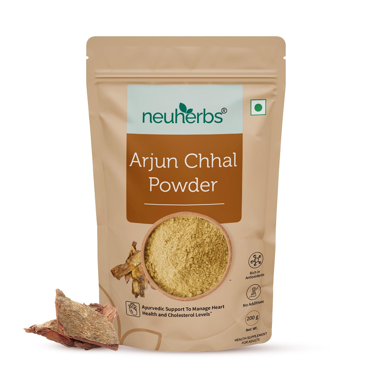 Neuherbs Arjun Chhal Powder (200 gm, Pack of 1) | 100% Natural & Pure Herbal Powder For Men & Women | To Support Heart Health & Promote Good Cholesterol | Rich In Antioxidant | No Addive Preservative (B0CV4BWNQ2) Amazon Price History, Amazon Price Tracker