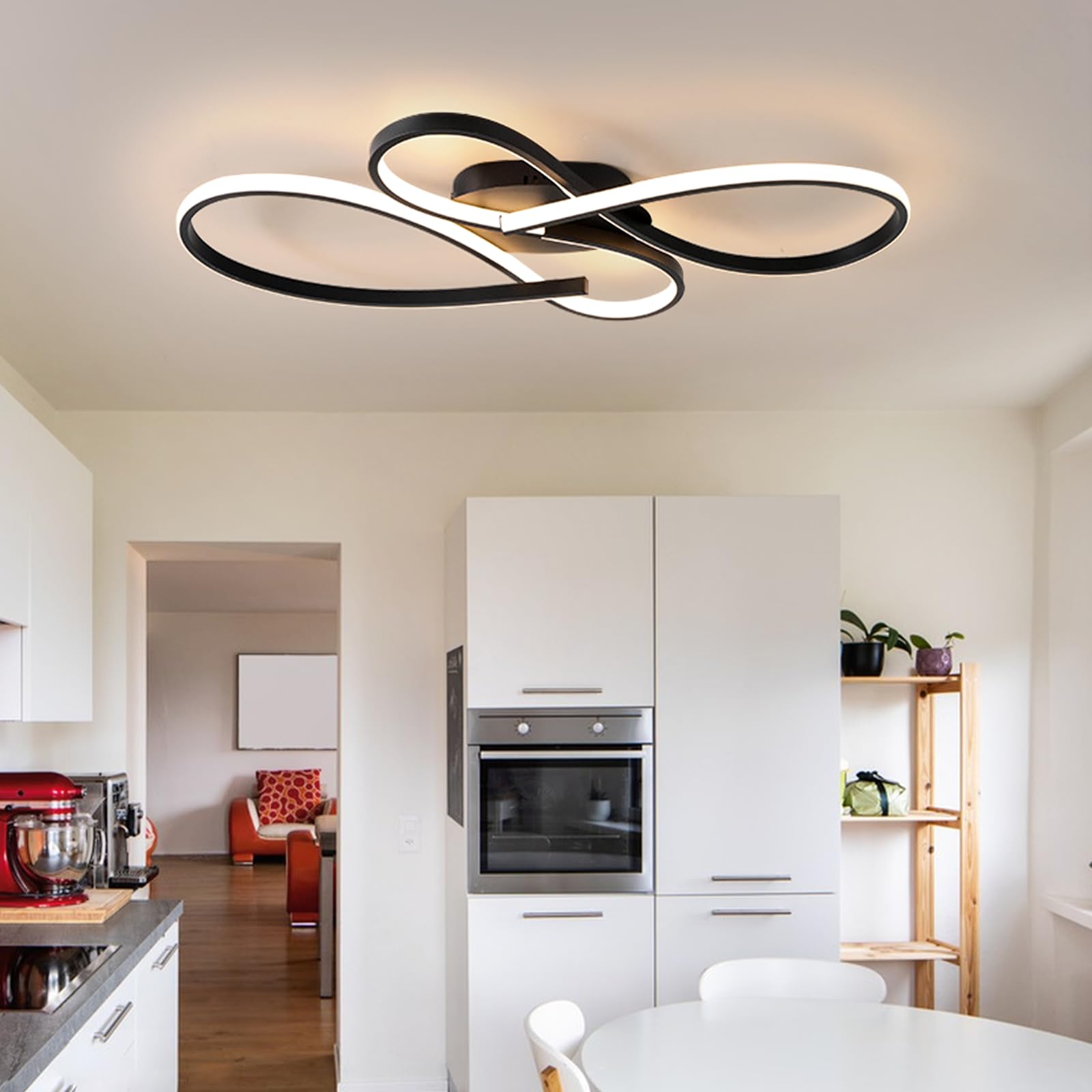 ULihaian Modern LED Ceiling Light, Dimmable LED Chandelier