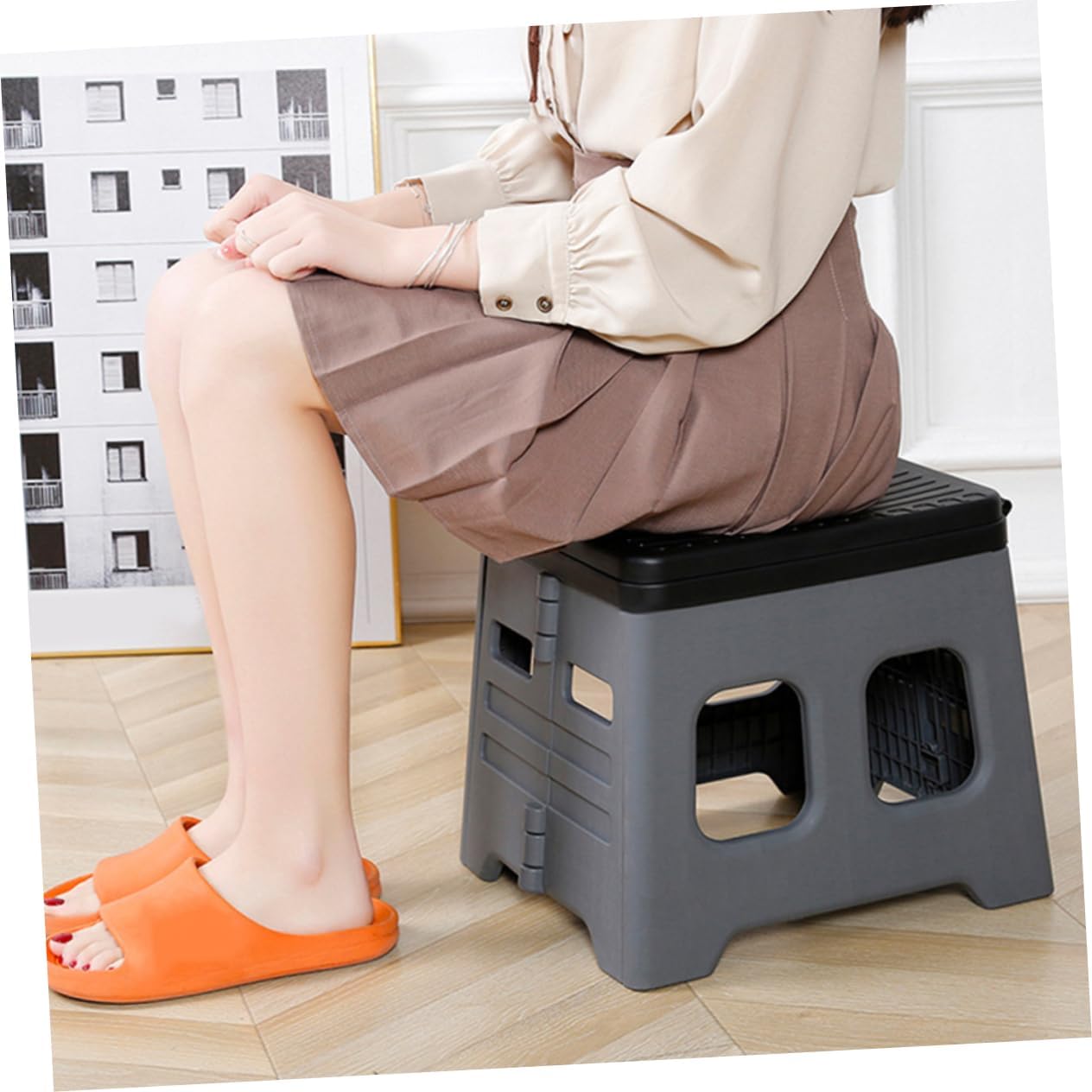 Emergency Portable Camping Toilet Material Foldable Potty for Travel Car Use