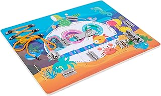 jojofuny Tabuleiro Ocupado Mini Armários Quebra-Cabeça De Bebê De Madeira Azul Engraçado Tabuleiro Ocupado De Madeira Quadro Ocupado Para Crianças Auxiliares De Ensino Bebê Educacional