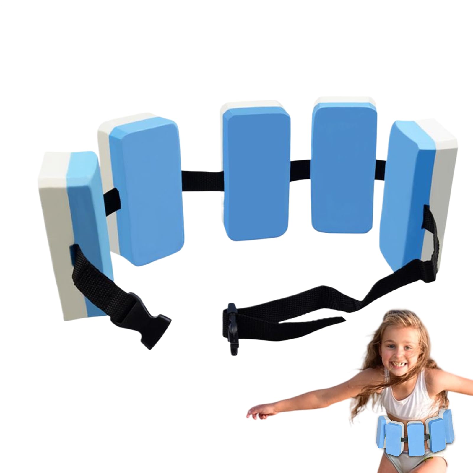 Ceinture d',Ceinture Flottante EVA Ajustable - Équipement Aquatique Antidérapant pour Piscine et Interaction Parent-Enfant