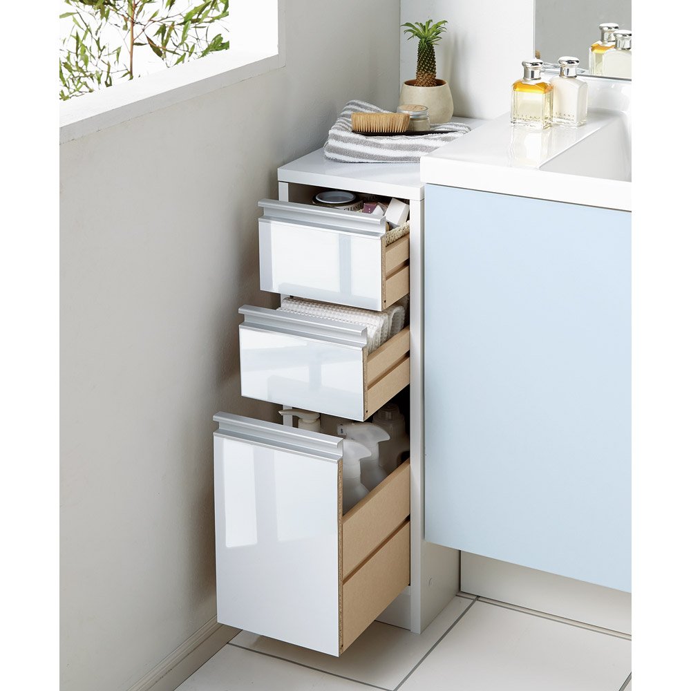 Amazon｜ディノス トイレ 洗面所 ランドリー収納 洗面所収納 隙間収納