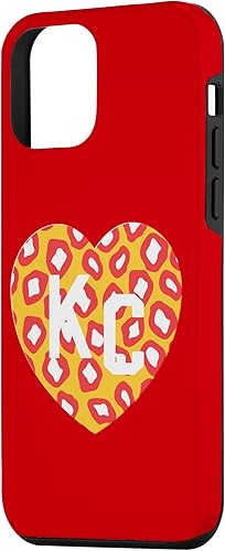Vista 38 de Carcasa para iPhone 11 KC Heart Red/Yellow Animal Print Kansas City Hearts Kc Heart