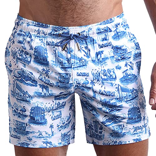 Bang Men's Swimwear - Resort Shorts - Stretchy Boardshorts Elasticated Waitsband Beach Wear