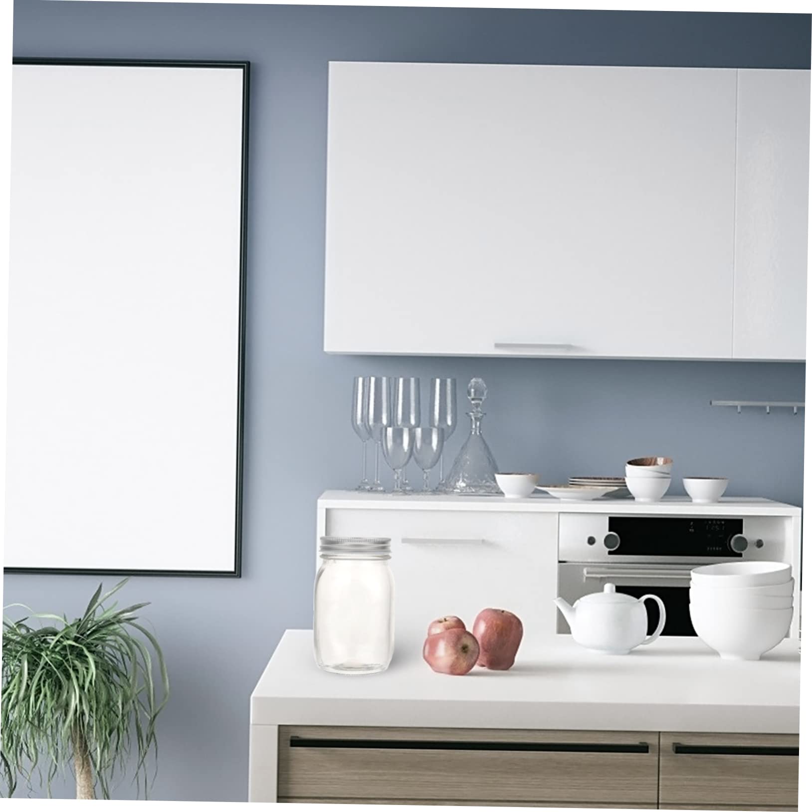Cabilock 6 Stück-pack Glas Einmachgläser mit Deckel Luftdicht 100% Sauber und Schlicht für Marmelade Honig und Joghurt Zufällige Farbe