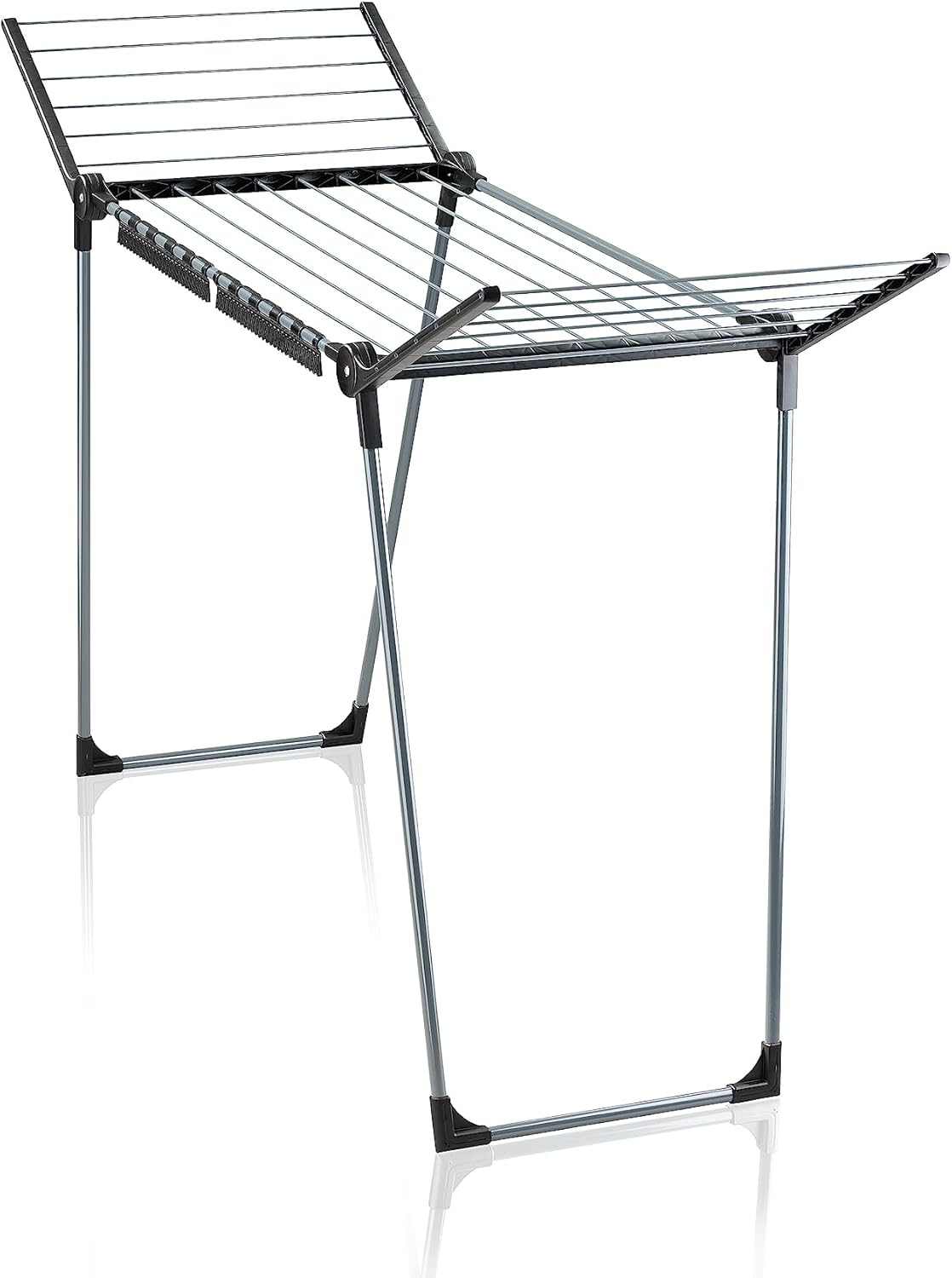 Leifheit Pegasus 150 Solid Black Edition, Stable Clothes Airer with Wings, Also Suitable for Long Garments, Particularly Narrow Wing Clothes Dryer Fits Through Tight Doors Leifheit Pegasus 150 Solid Black Edition, Stable Clothes Airer with Wings, Also Suitable for Long Garments, Particularly Narrow Wing Clothes Dryer Fits Through Tight Doors