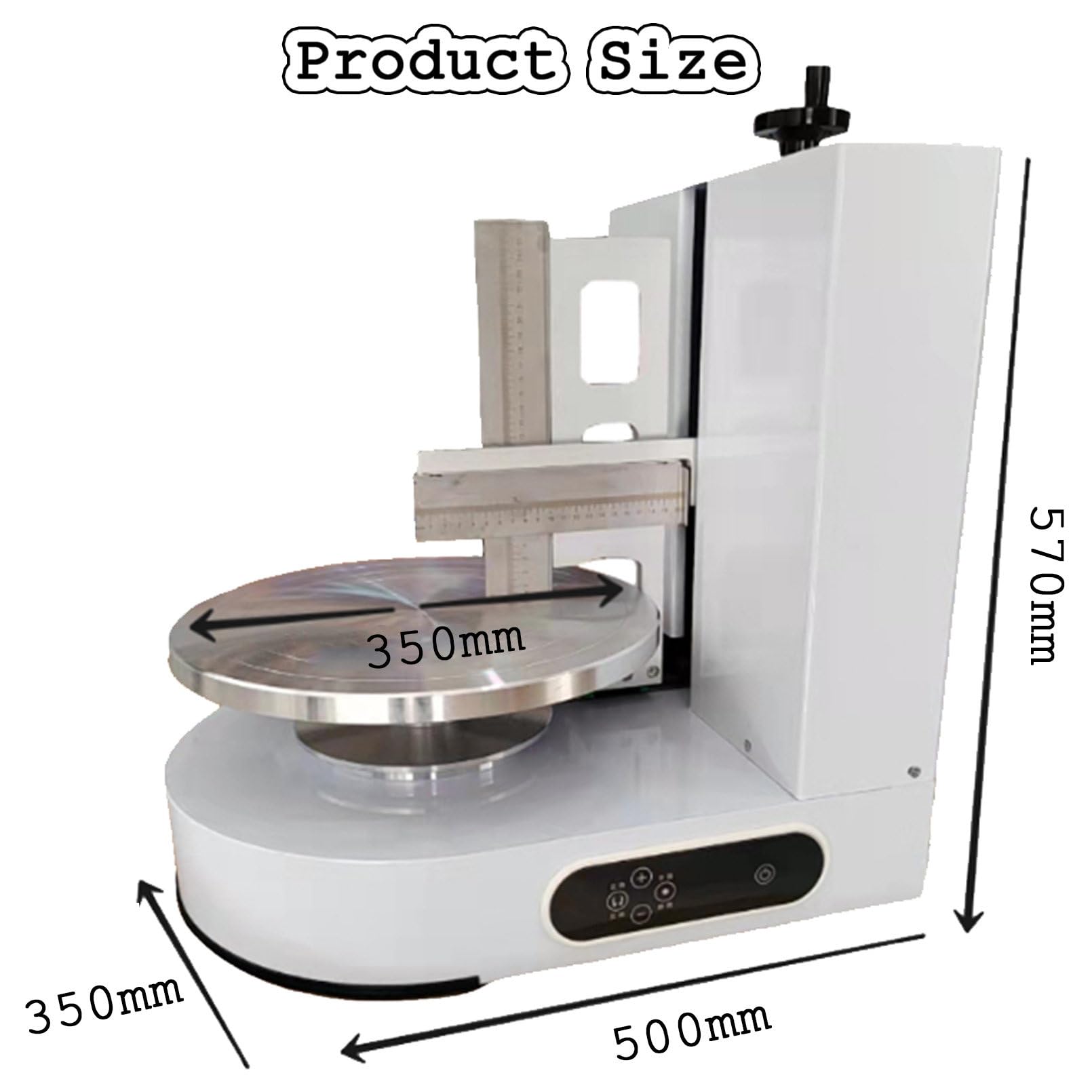 Lisseur Automatique De GâTeau, Machine Automatique De DéCoration De RevêTement Lisse De CrèMe De GâTeau d'anniversaire, Facile à Nettoyer, pour GâTeau De 4 à 12 Pouces,White