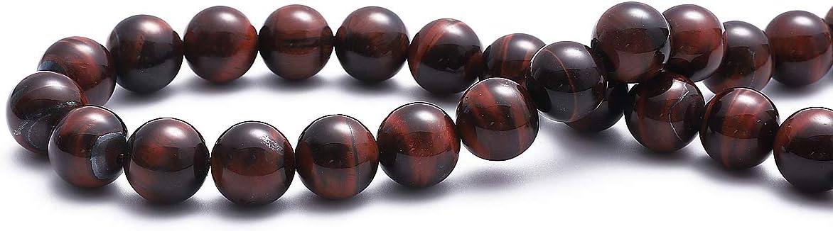 Natural Red Tiger Eye Stone Round Loose Semi Gemstone Beads for Jewelry Making 10MM 38PCS - Image 6