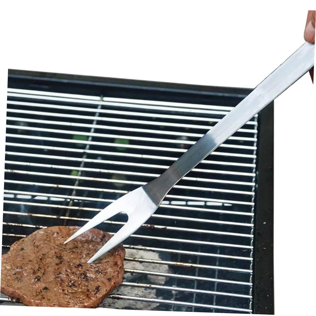 ibasenice 4pezzi Forchette Da Barbecue Inossidabile Strumenti Multifunzionali Per Grigliate Per Carne Marshmallow e Verdure Utensili Pratici Per Cucinare All