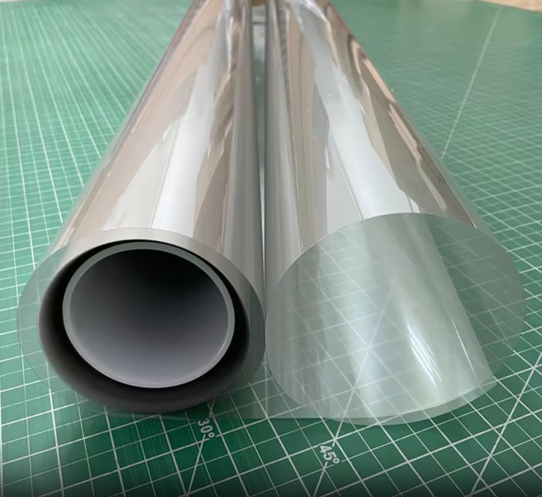 Holografische Rückprojektionsleinwand Transparent Schutzfolie Screen Sheet Hologramm Schutzfolie Fenster Projektionsmaterial für Schaufenster, Messen, Events, Heimkino