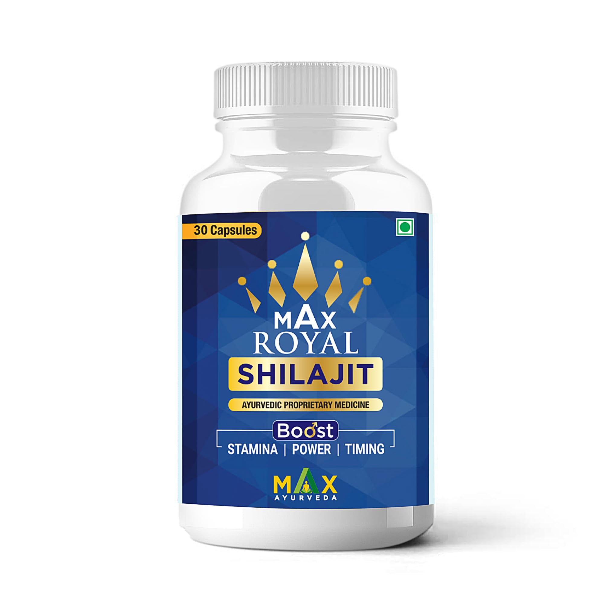 Max Ayurveda Royal Shilajit for Men - 30 Capsules | 100% Ayurvedic Capsules for Strength, Stamina and Power | Premium Ayurvedic Supplement
