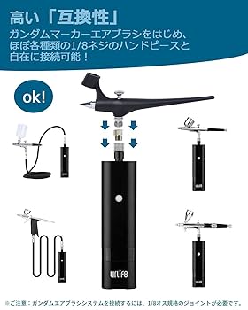 Amazon | urlife エアブラシ 充電式 安定した高圧力 エアー