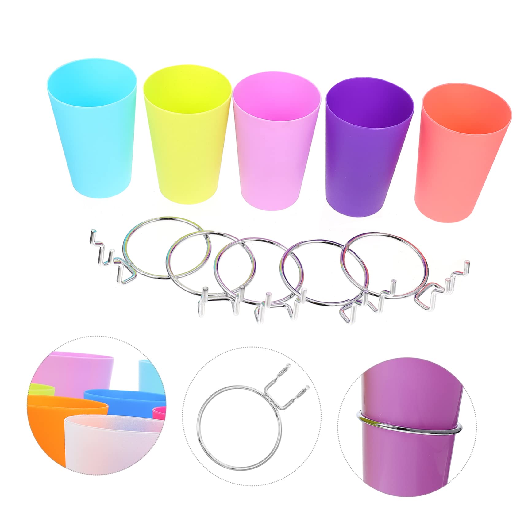 PRETYZOOM Cup Holders Set of Round Home Mug Rack Versatile Storage for Daily Use Random Color