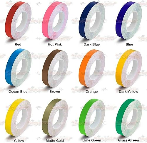 Miniatura 2 de A&Z Rollo de vinilo a rayas de vinilo para bricolaje, cinta autoadhesiva para coche, color azul océano, 2 pulgadas