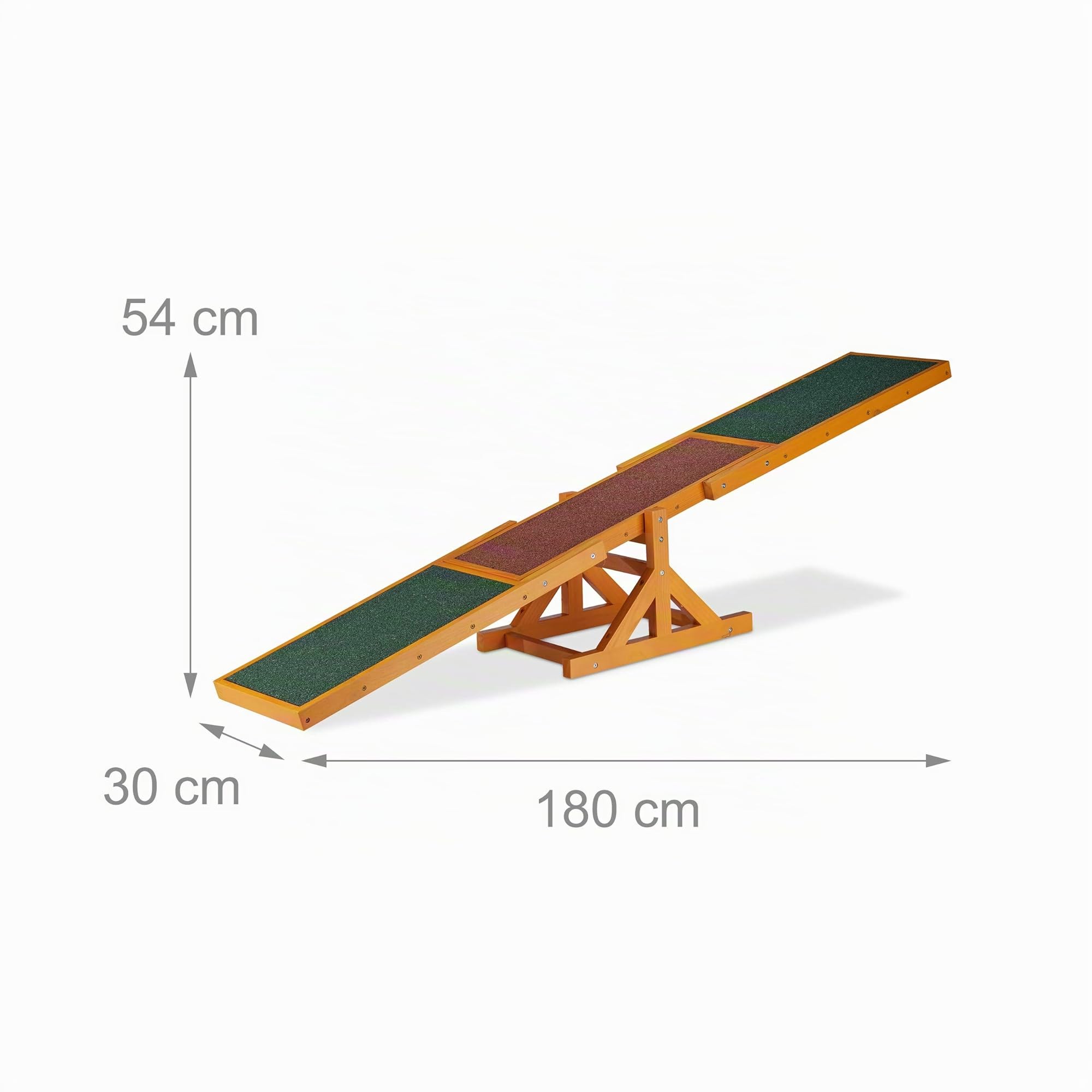 Relaxdays Dog Agility Wippe, Agility Training, große & kleine Hunde, Hundetraining, Hundewippe, 54 x 180 x 30 cm, bunt