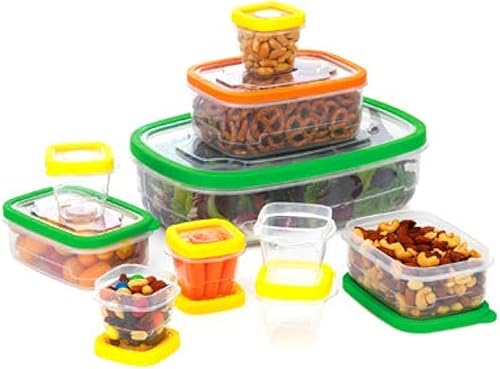 Goodcook 272264 Flex Trim Plastic Container Set Almacenamiento de Alimentos, Liso