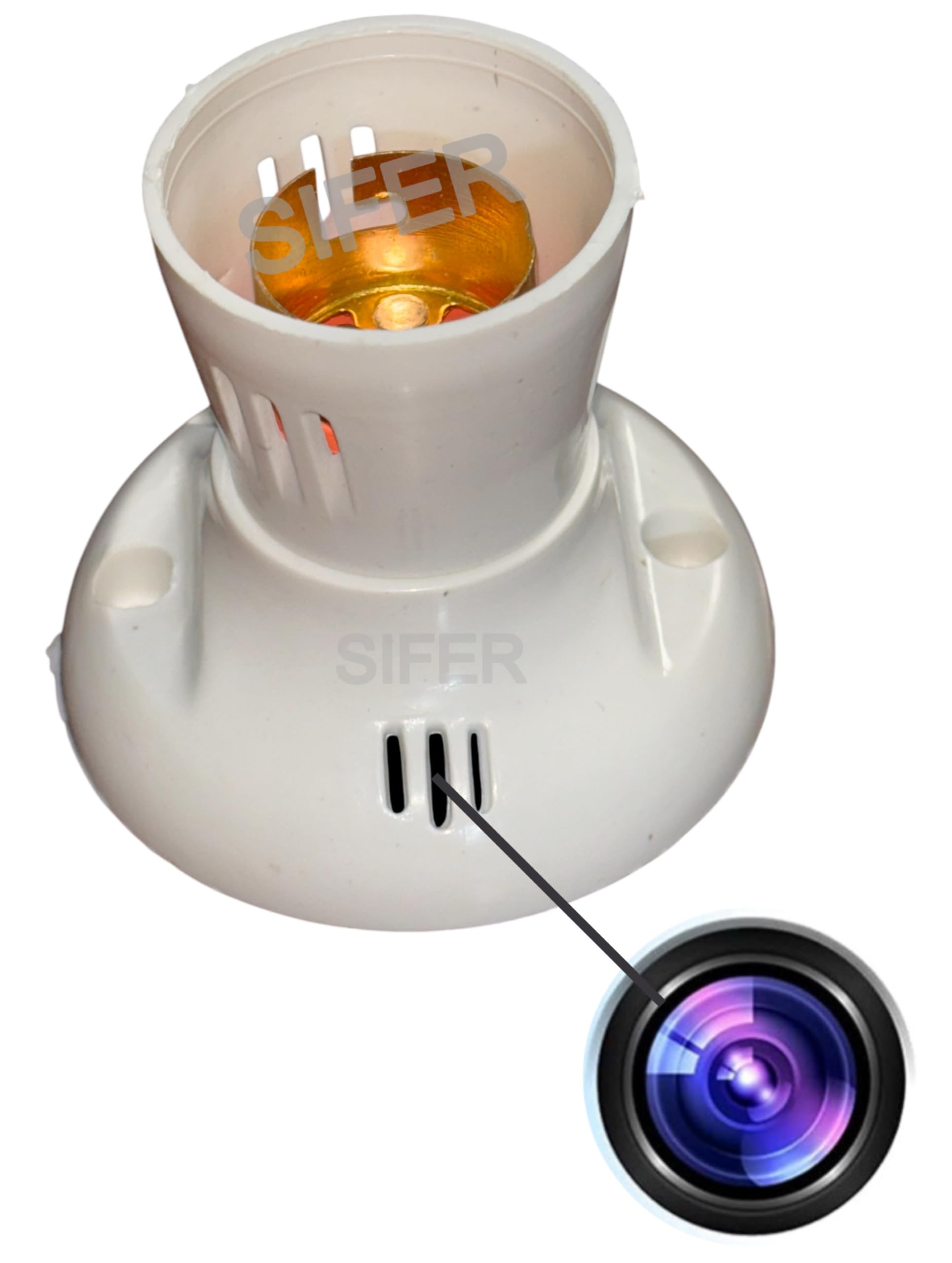 SIFER 1080P Full HD WiFi Spy Bulb Holder Security Camera Hidden Socket Camera Mini Security Secret Nanny Cam with Live Audio & Video Recording-picture-31