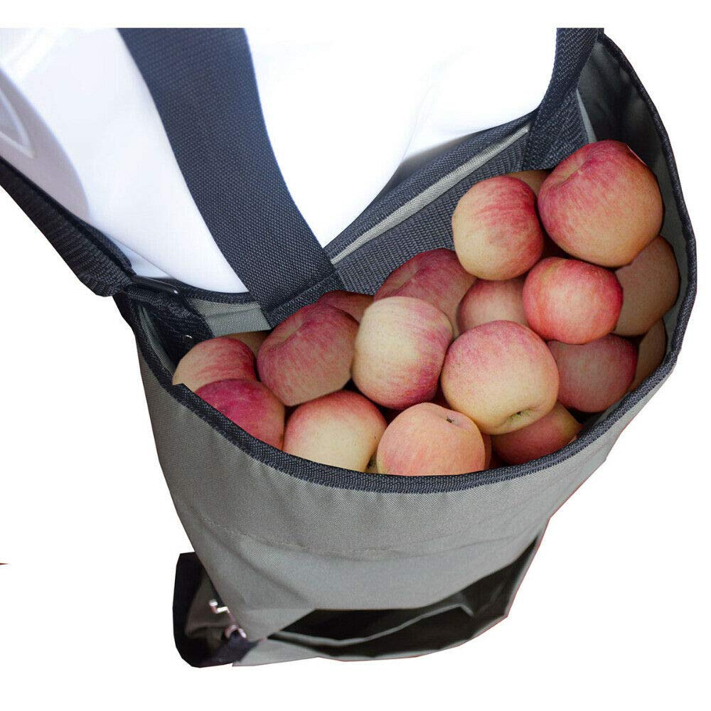 Grembiule da giardino con frutta, 1 grembiule regolabile con spalle Oxford impermeabile, resistente, per raccogliere frutta, agrumi, verdure