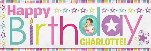 Miniatura 17 de Let's Make Memories Cartel personalizado de cumpleaños de unicornio – Cartel de feliz cumpleaños para niños – Decoraciones de fiesta personalizadas