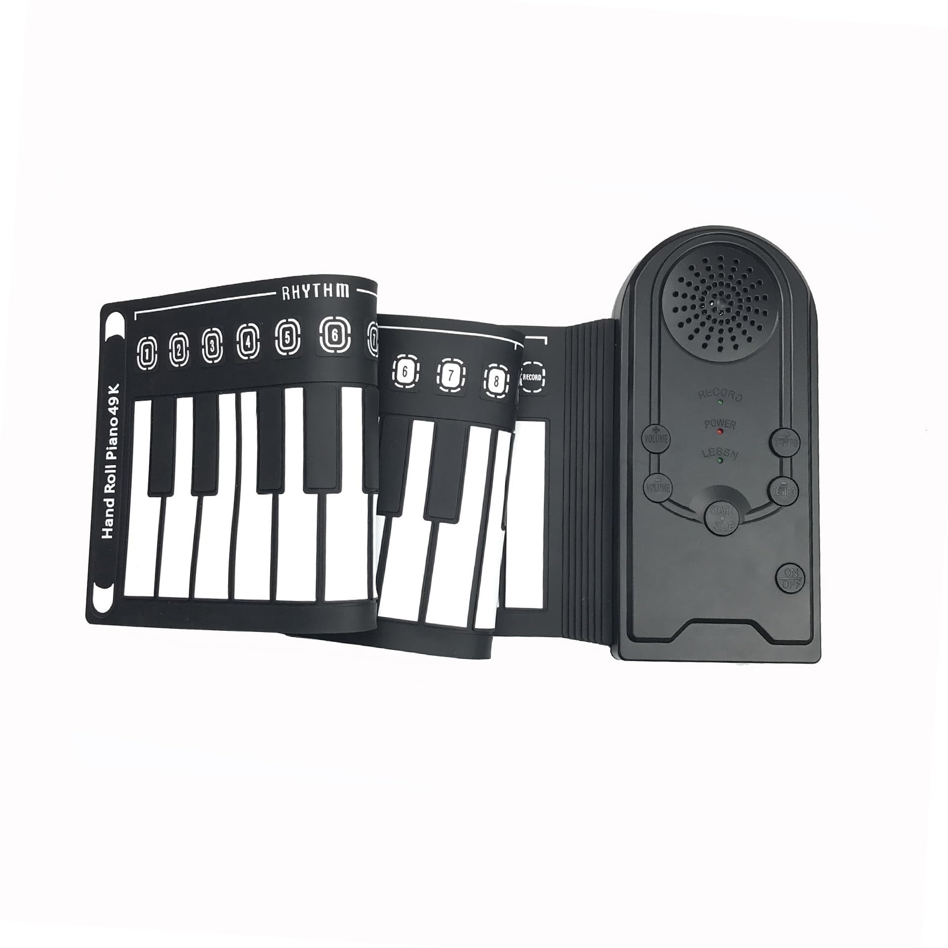 Tastiera Digitale Per Principianti Pianoforte A Mano Con 49 Tasti E Altoparlante Pianoforte Elettronico Portatile Pieghevole Per Principianti Per Esercitarsi(Black)