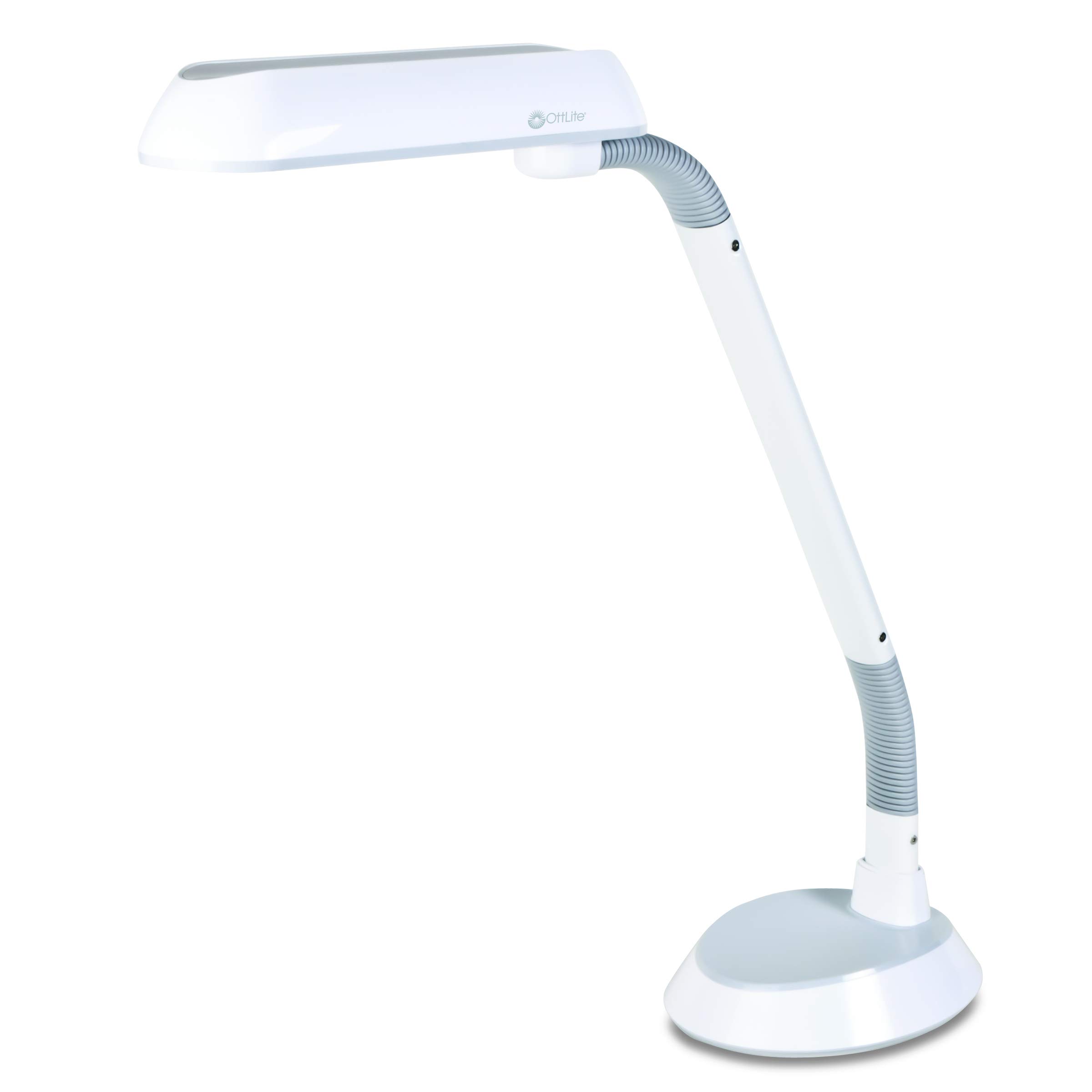 OttLite 18 Watt FlexArm Plus Table and Clamp Lamp - Pivoting Head & Flexible Neck, Sewing & Craft Light