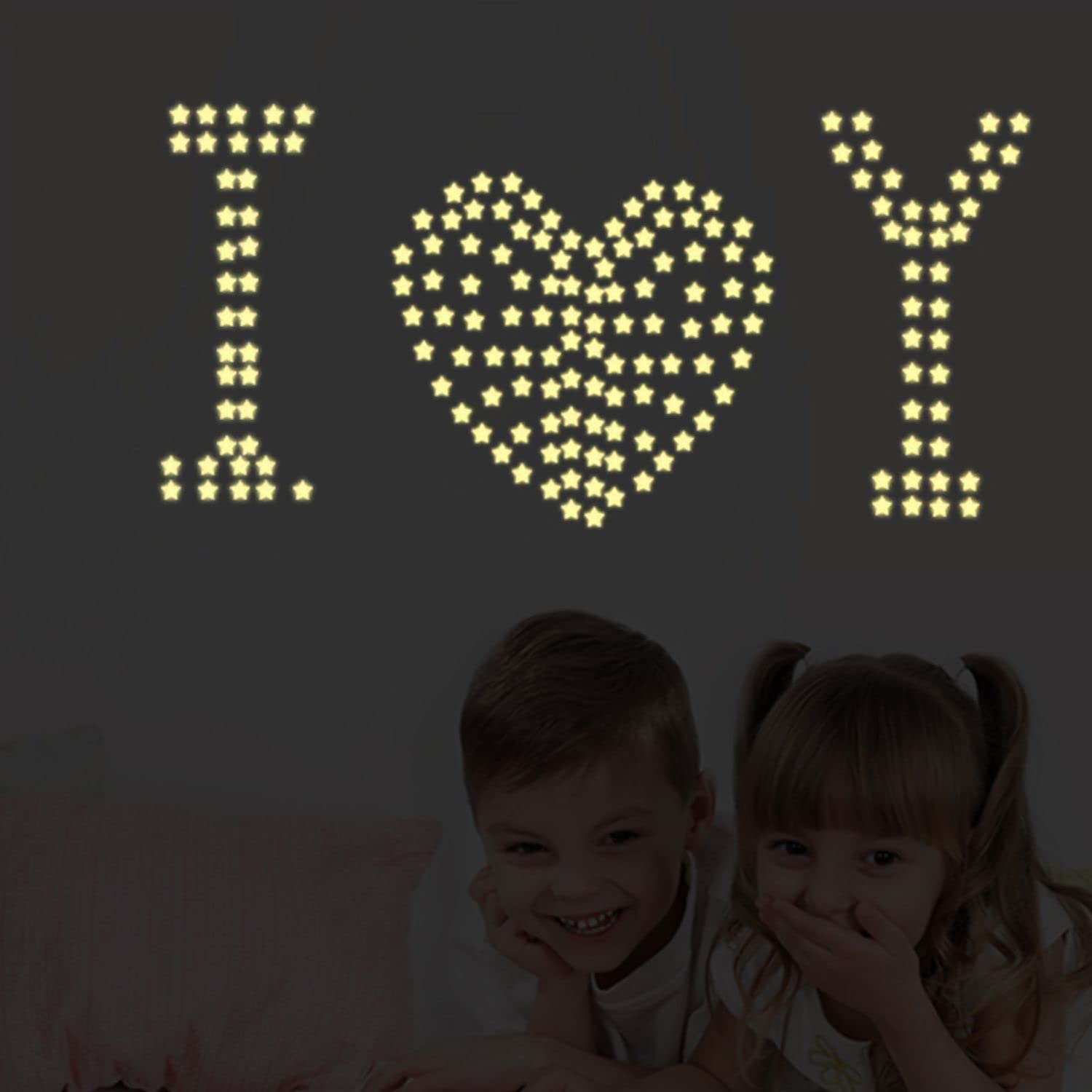 452 Pegatinas de estrella que brillan en la oscuridad, hermosas pegatinas adhesivas de estrella luminosa DIY para dormitorio de niños, decoración de sala de estar