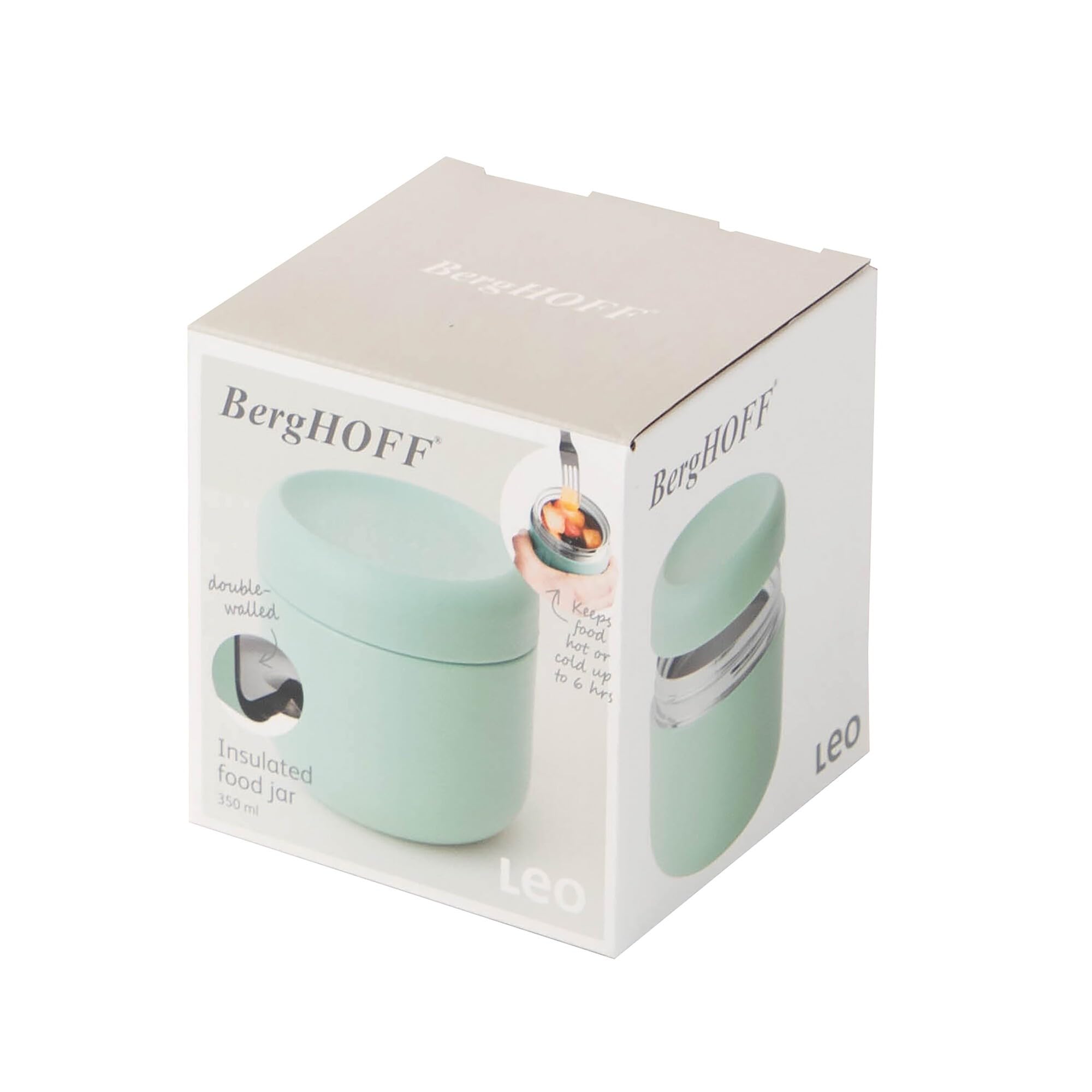 RECIPIENTE ALIMENTOS ACERO INOX 350 ml VERDE