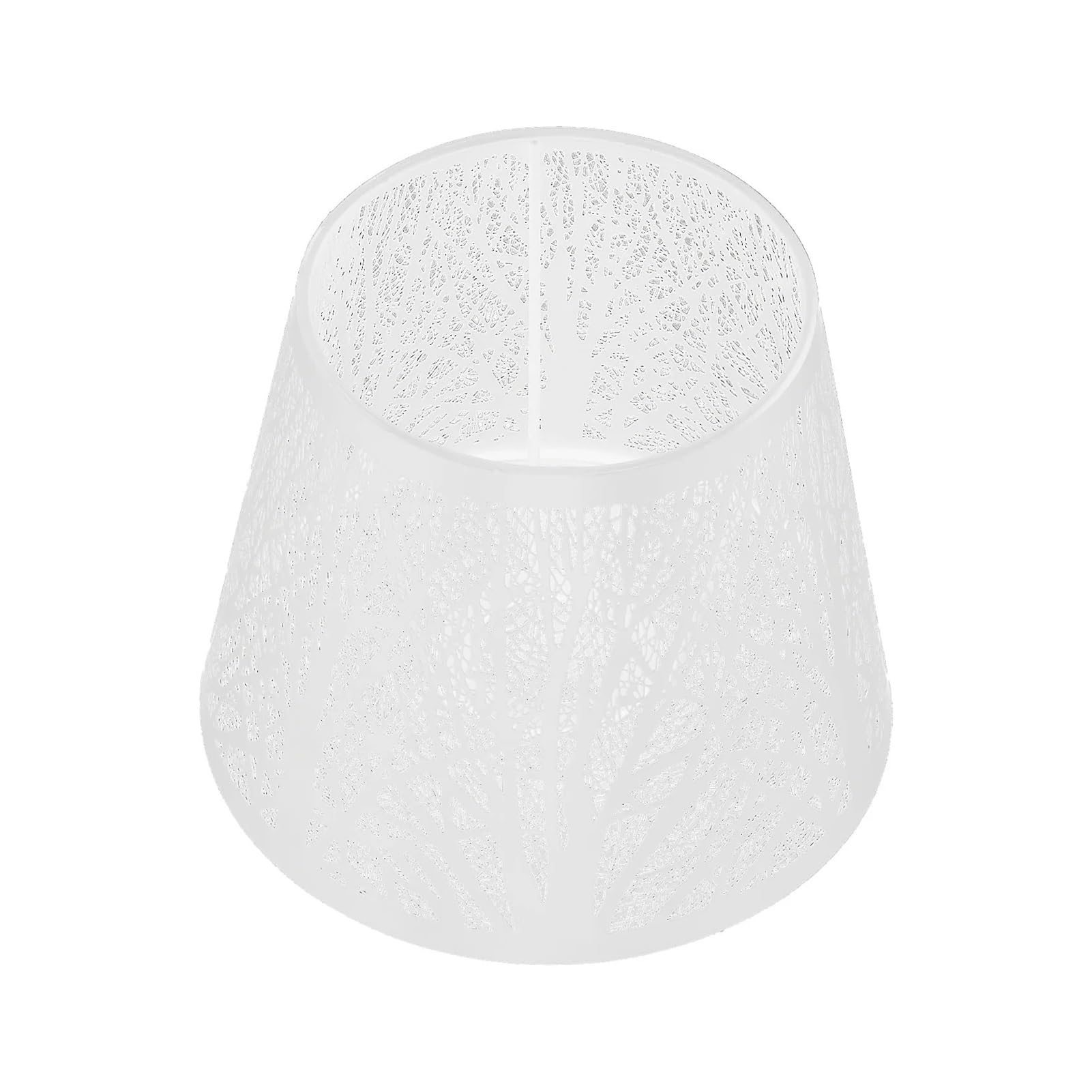 HKYBCF Lamp Shade Wrought Iron Lampshade Carved Forest Tree Shaped E27 Mini Lamp Shade for Table Bedroom Bedside Decor for Bedroom(White)
